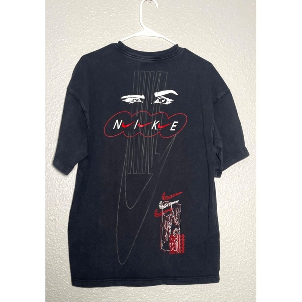 Nike Sportswear T-Shirt Men's Small Black Wash Drip Tee GDI Graphic Print